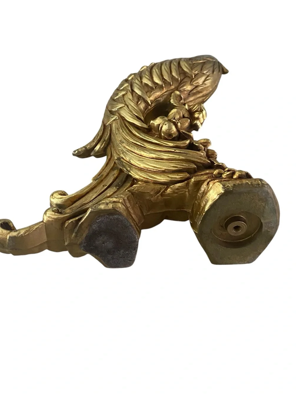 Vintage Syroco Gilt Gold Peacock Wooden Figurines Set of 2